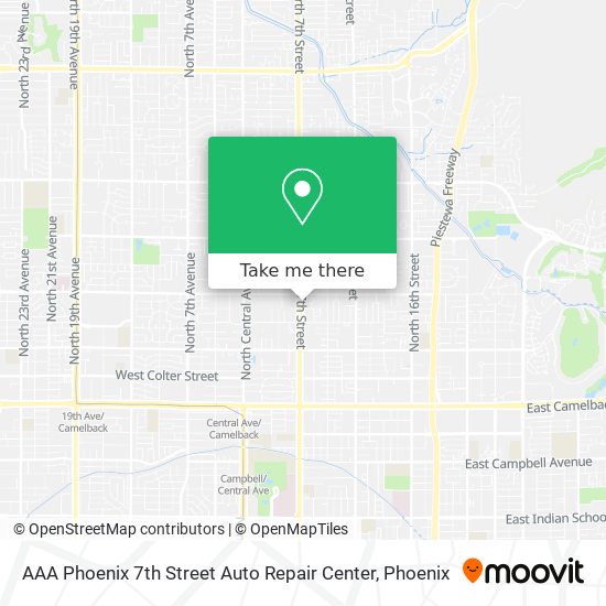 Mapa de AAA Phoenix 7th Street Auto Repair Center