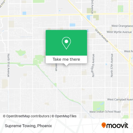 Supreme Towing map