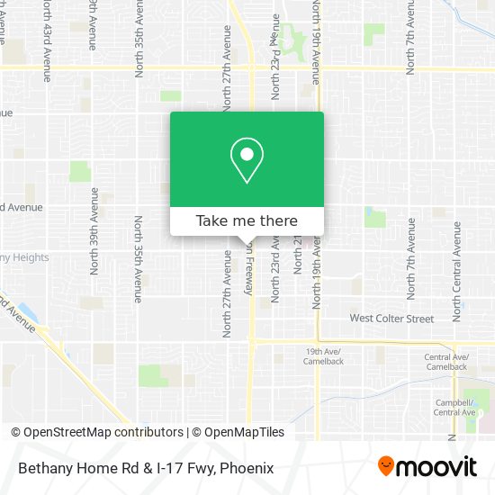 Bethany Home Rd & I-17 Fwy map