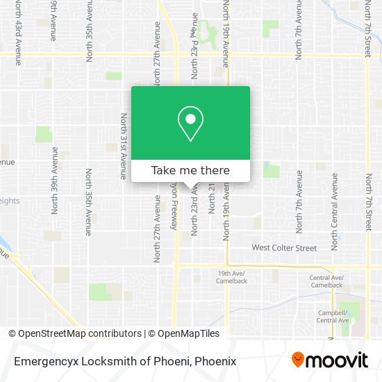 Mapa de Emergencyx Locksmith of Phoeni