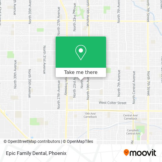 Mapa de Epic Family Dental
