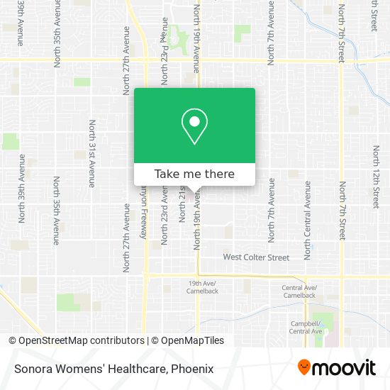 Mapa de Sonora Womens' Healthcare