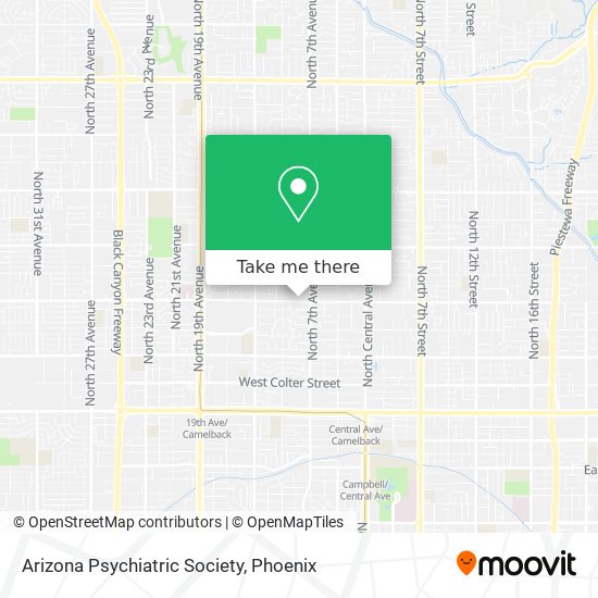 Arizona Psychiatric Society map