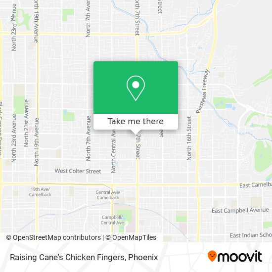 Raising Cane's Chicken Fingers map