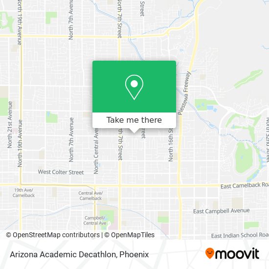 Mapa de Arizona Academic Decathlon