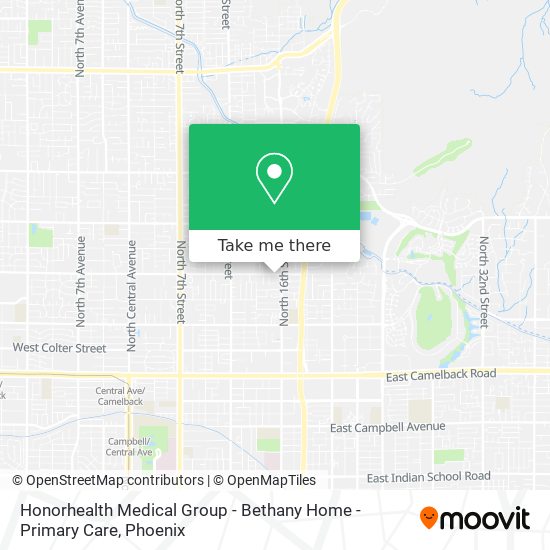 Mapa de Honorhealth Medical Group - Bethany Home - Primary Care