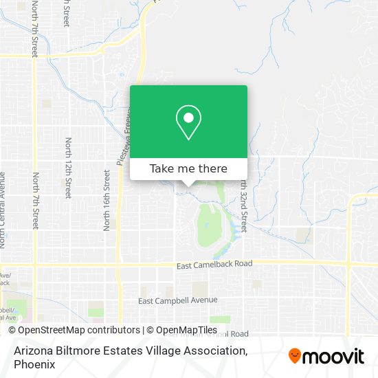 Arizona Biltmore Estates Village Association map