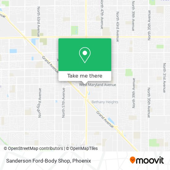 Sanderson Ford-Body Shop map