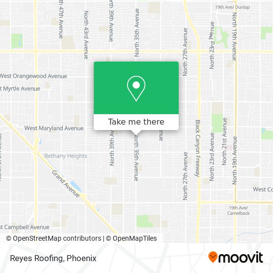 Reyes Roofing map