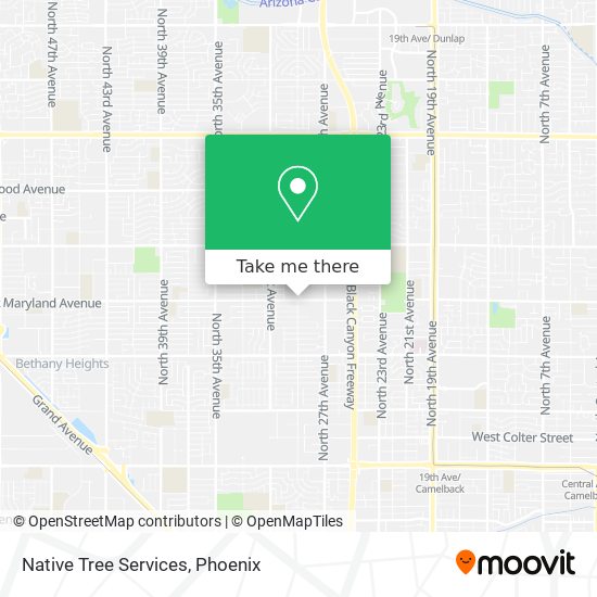Native Tree Services map