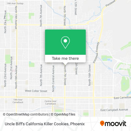 Uncle Biff's California Killer Cookies map