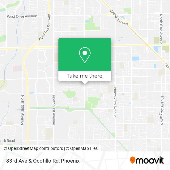 83rd Ave & Ocotillo Rd map
