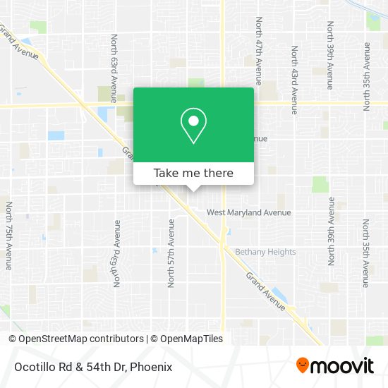 Mapa de Ocotillo Rd & 54th Dr