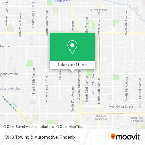 DHS Towing & Automotive map
