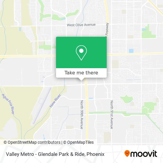 Mapa de Valley Metro - Glendale Park & Ride
