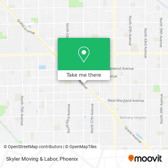 Skyler Moving & Labor map