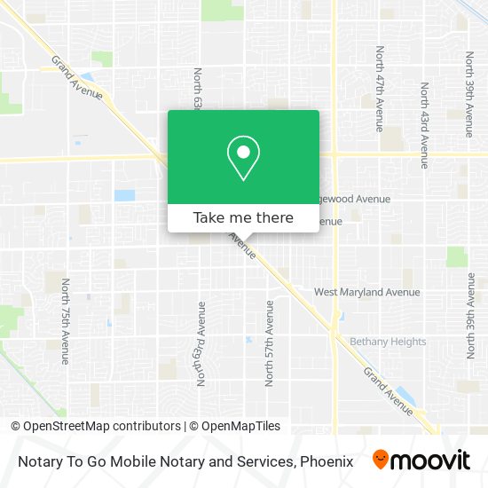 Notary To Go Mobile Notary and Services map