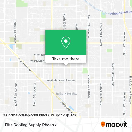 Elite Roofing Supply map