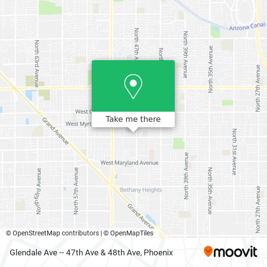Glendale Ave -- 47th Ave & 48th Ave map