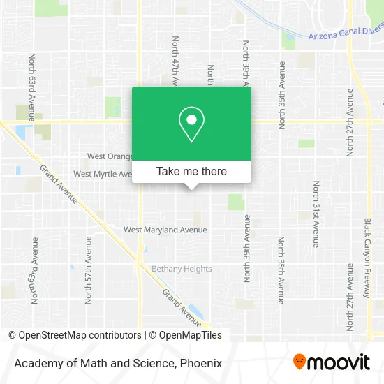 Mapa de Academy of Math and Science