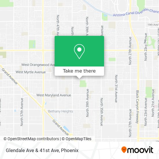 Glendale Ave & 41st Ave map