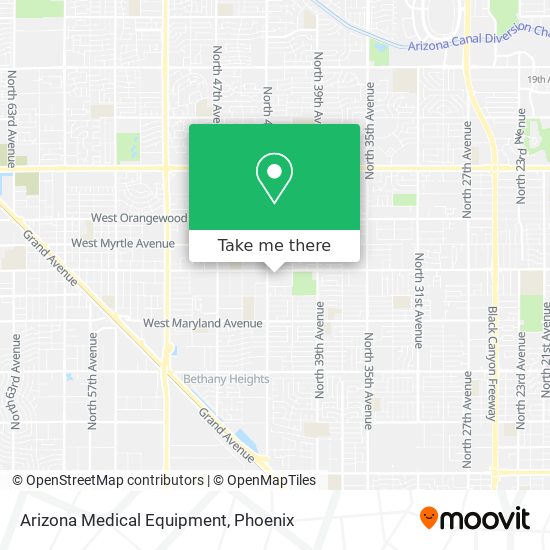 Arizona Medical Equipment map