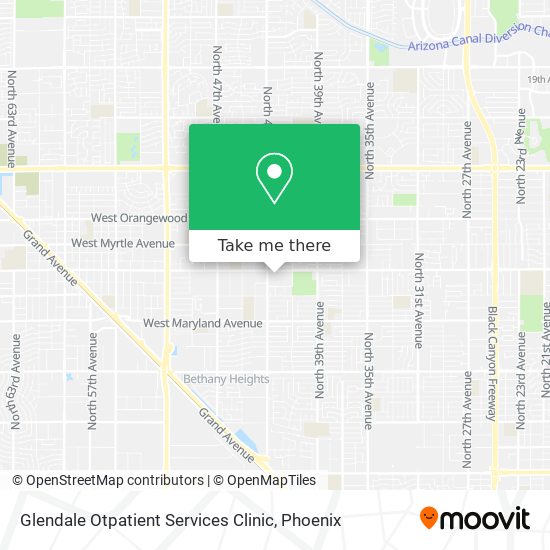 Mapa de Glendale Otpatient Services Clinic