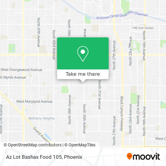 Az Lot Bashas Food 105 map