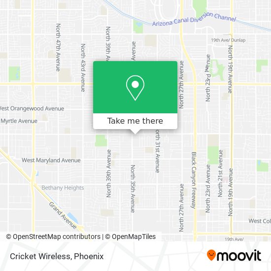 Cricket Wireless map