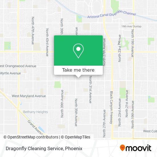 Mapa de Dragonfly Cleaning Service