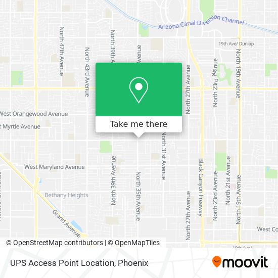 UPS Access Point Location map