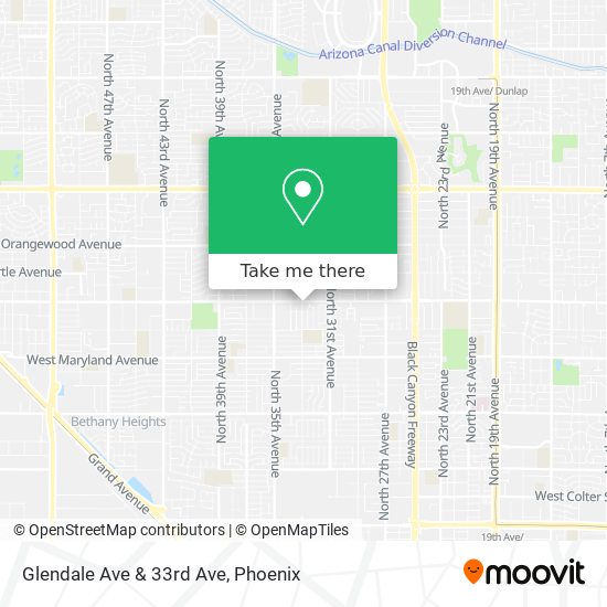 Glendale Ave & 33rd Ave map