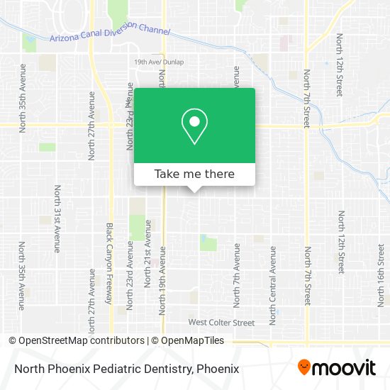 North Phoenix Pediatric Dentistry map