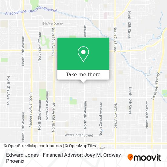 Mapa de Edward Jones - Financial Advisor: Joey M. Ordway