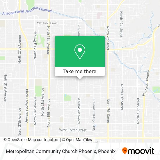 Metropolitan Community Church Phoenix map