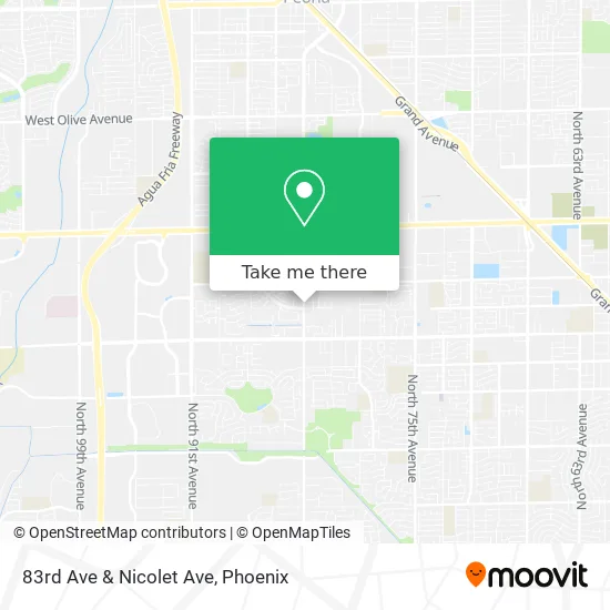 83rd Ave & Nicolet Ave map