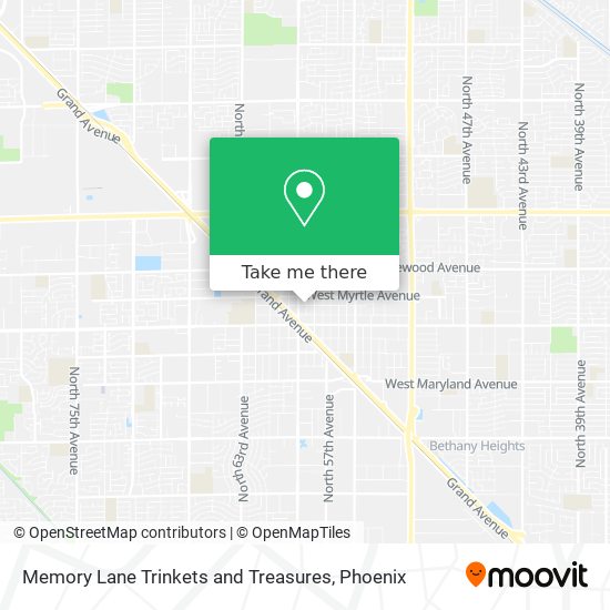 Mapa de Memory Lane Trinkets and Treasures