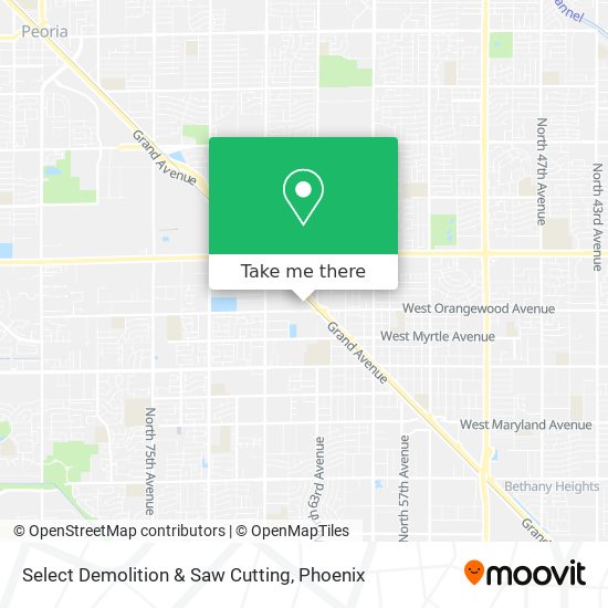 Select Demolition & Saw Cutting map