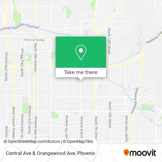 Mapa de Central Ave & Orangewood Ave