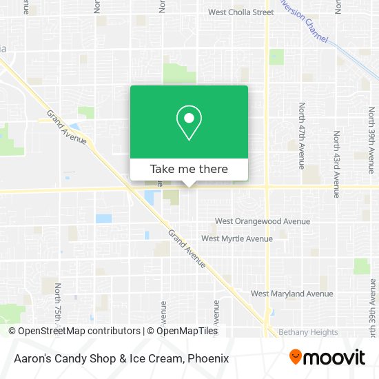 Aaron's Candy Shop & Ice Cream map