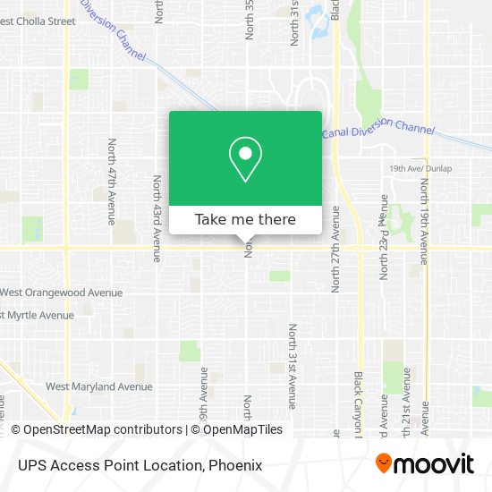 UPS Access Point Location map