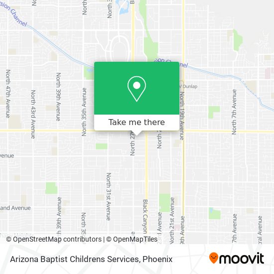 Mapa de Arizona Baptist Childrens Services