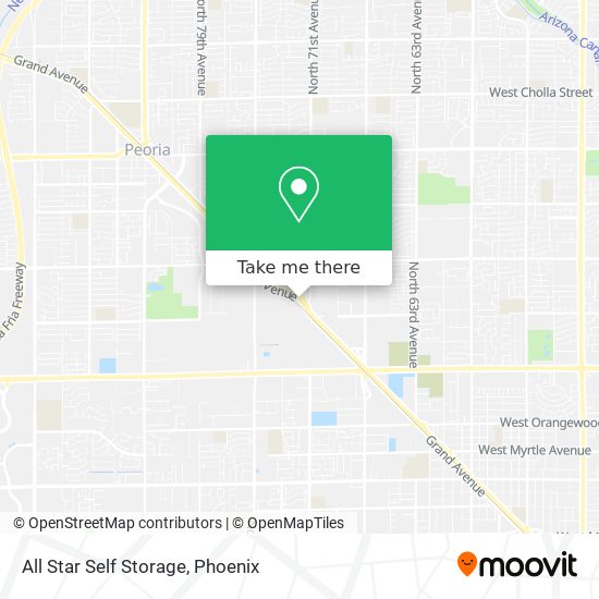 All Star Self Storage map