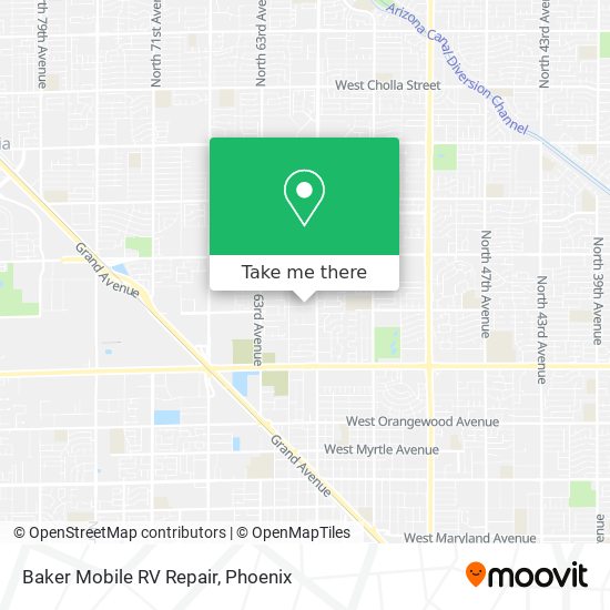 Baker Mobile RV Repair map