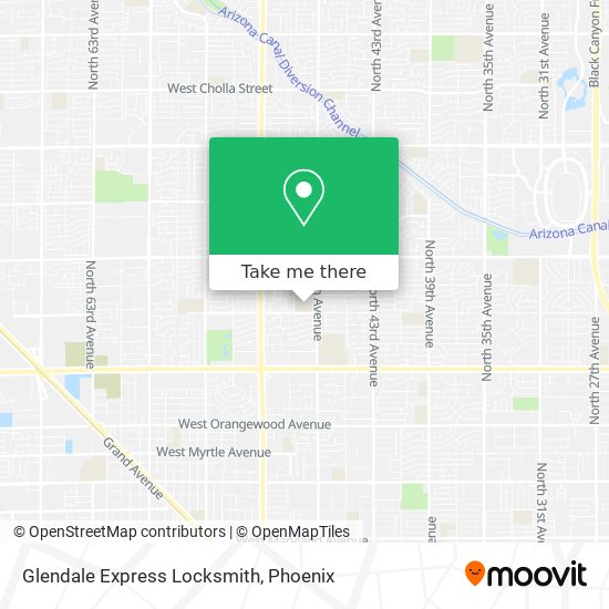 Glendale Express Locksmith map