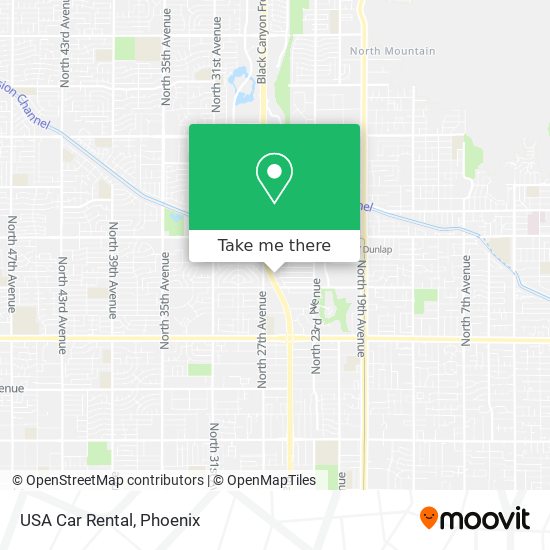 Mapa de USA Car Rental