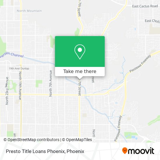 Presto Title Loans Phoenix map