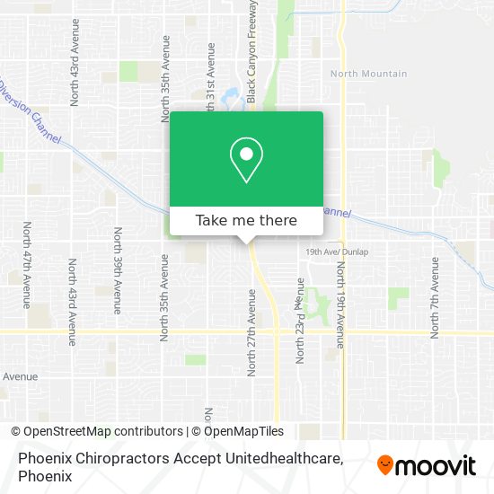 Phoenix Chiropractors Accept Unitedhealthcare map