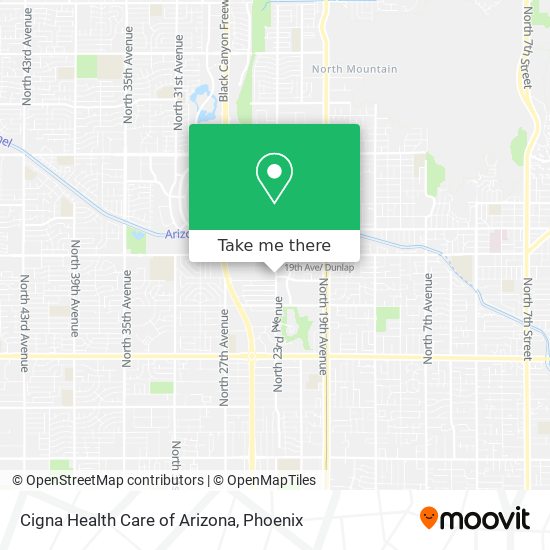 Cigna Health Care of Arizona map