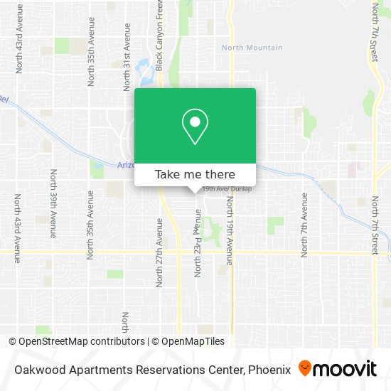 Mapa de Oakwood Apartments Reservations Center